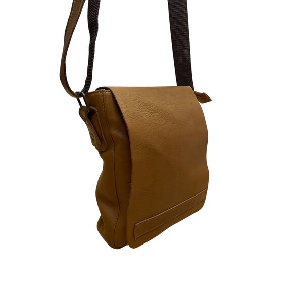 Latico Unisex Brown Leather Adjustable Strap Spacious Interior Crossbody Bag - Picture 4 of 11